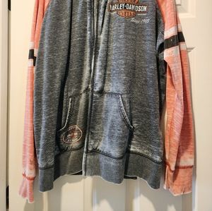 Lightweight woman's Harley Davidson zip-up hoodie 2W , used